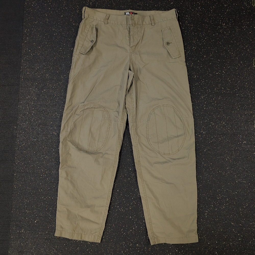RLX Ralph Lauren Pants Utility Military Style Women's Sz 10 Knee Pads Vintage